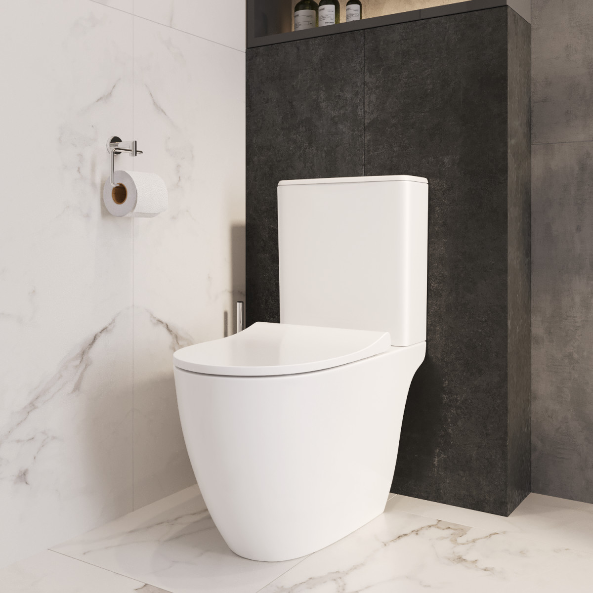 Унитаз-компакт напольный VitrA Sento 9830B003-7204 с сиденьем микролифт белый санитарный фарфор антибактериальное покрытие Hygiene