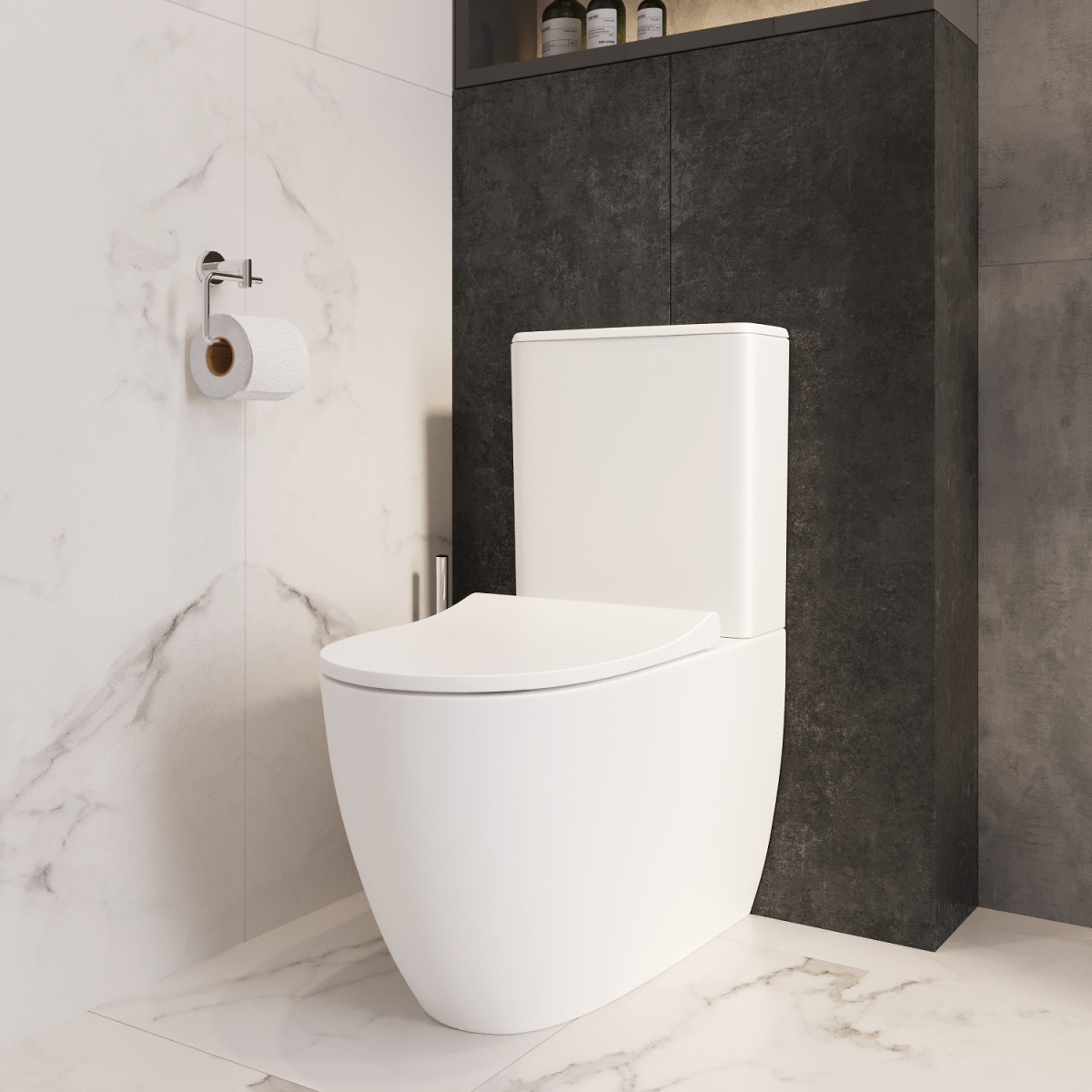 Унитаз-компакт напольный VitrA Sento 9830B003-7203 с сиденьем микролифт белый санитарный фарфор антибактериальное покрытие Hygiene