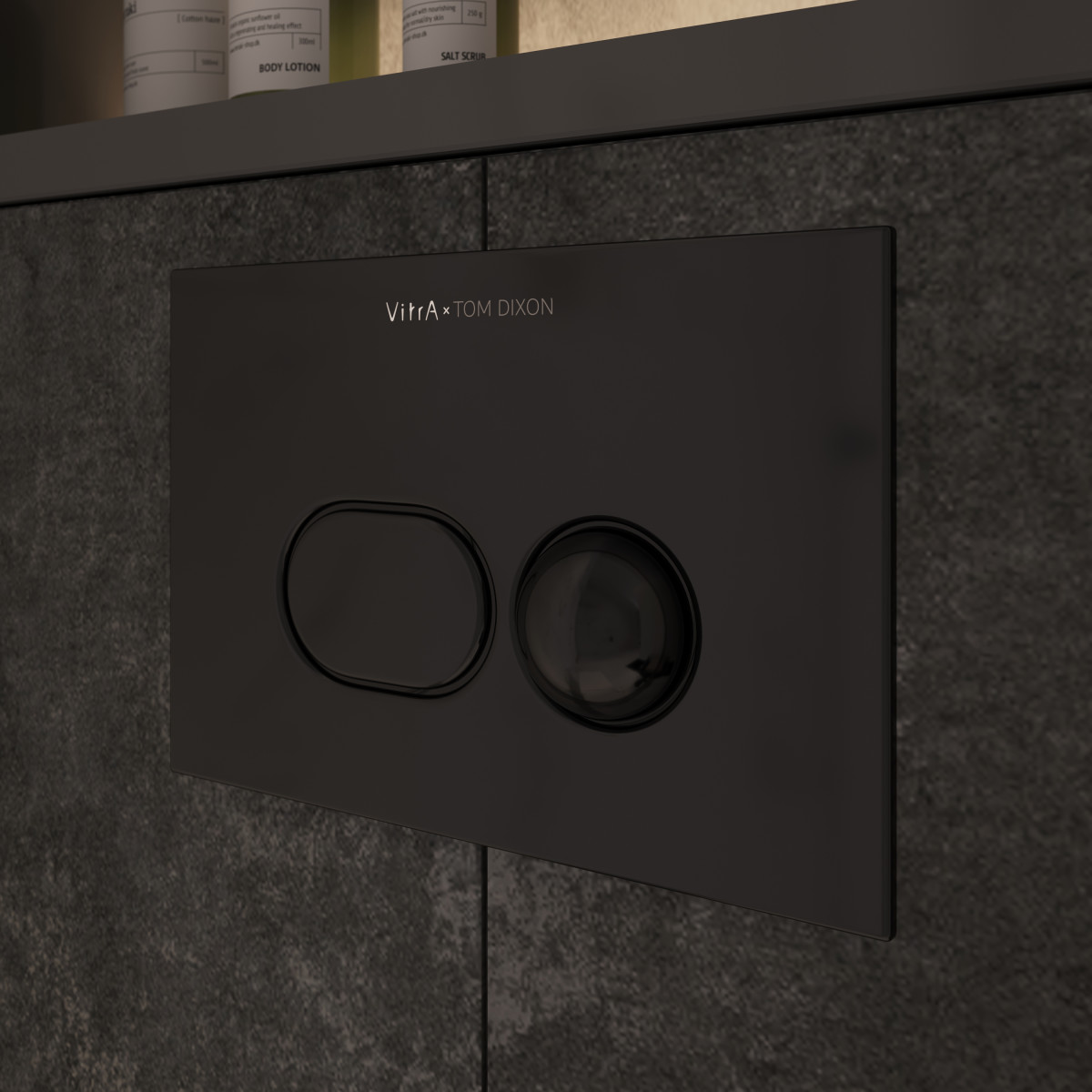 Кнопка смыва для инсталляции VitrA Liquid 740-2101 глянцевая черная двойный смыв