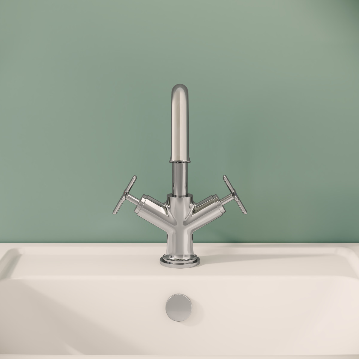 Смеситель для раковины VitrA Origin Classic A42884 двухрычажный хром латунь