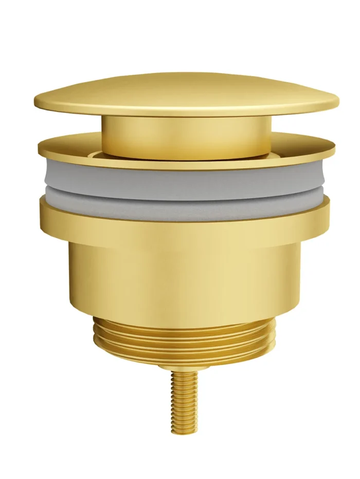 Донный клапан для раковины с переливом (нажимной), брашированное золото A4514925
