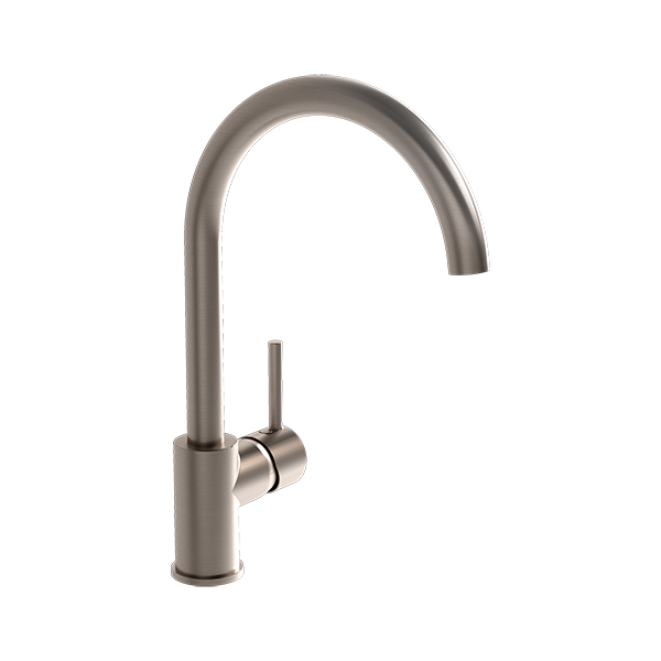 Смеситель для кухни VitrA Minimax S A4209134EXP с поворотным изливом однорычажный брашированный никель латунь