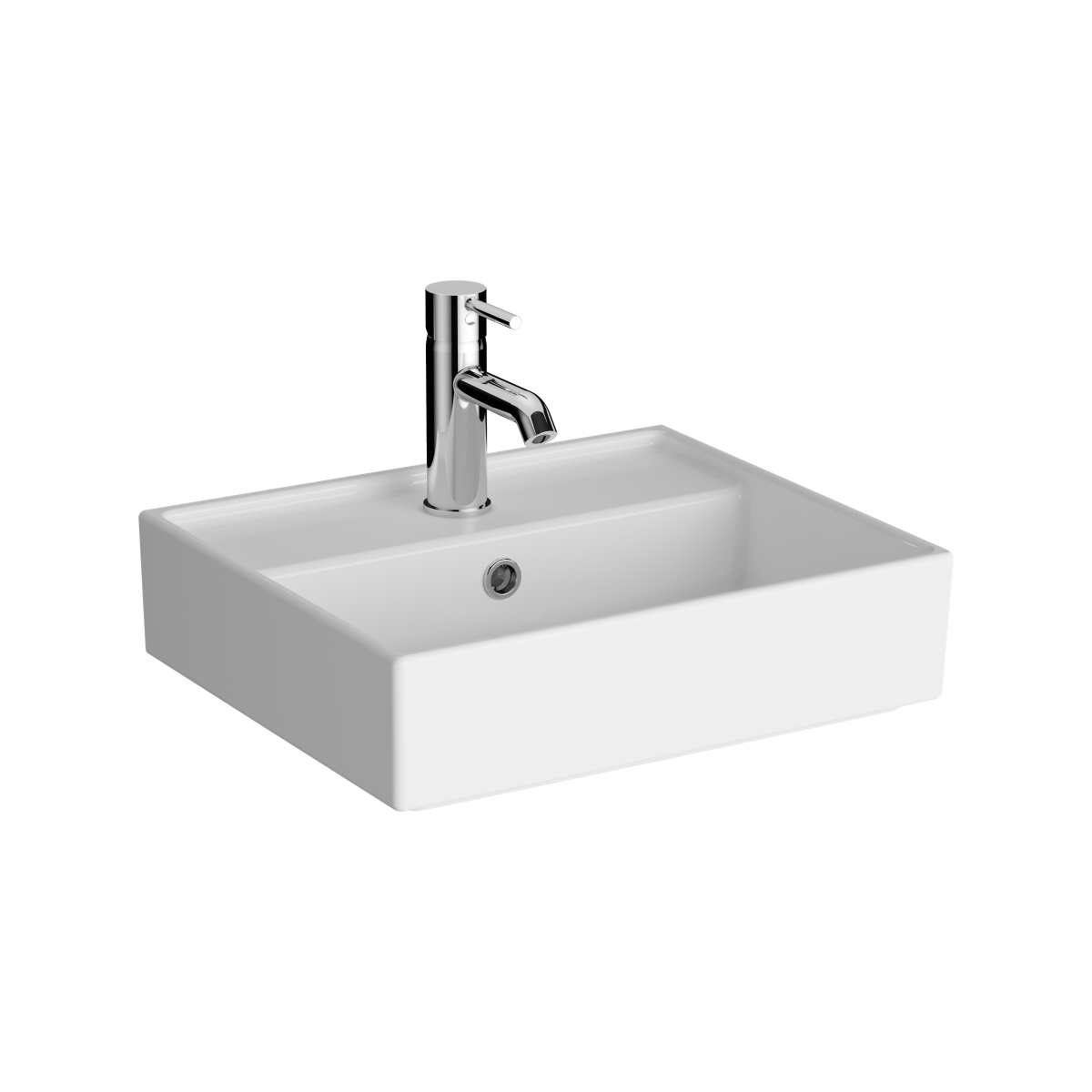 Раковина VitrA ArchiPlan 7400B003-0001 45 x 38 см белая антибактериальное покрытие Hygiene