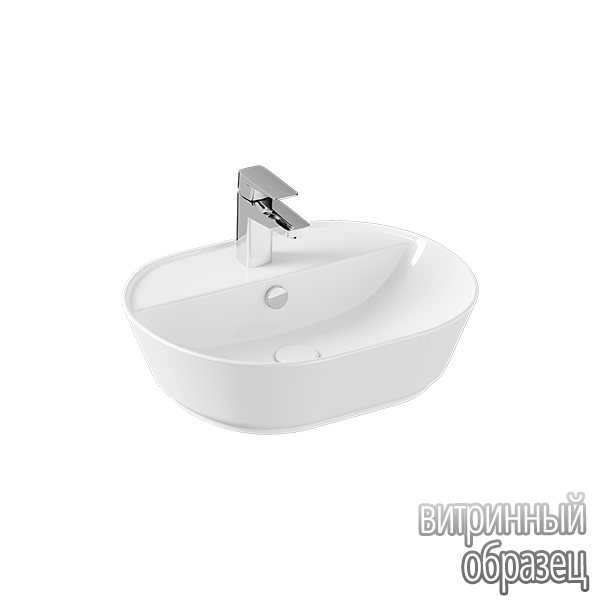 Раковина чаша VitrA Geo 7428B003-0001 55 x 43 см накладная белая антибактериальное покрытие Hygiene