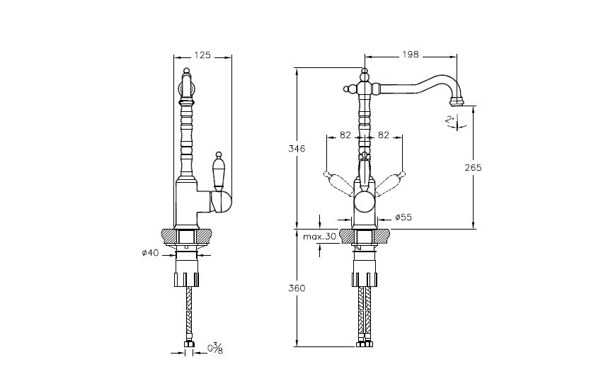 Смеситель кухонный Verona Gold Matt A4215433EXP