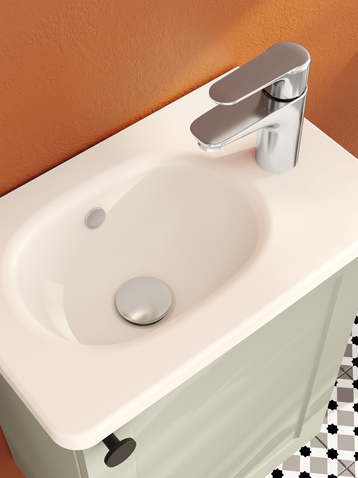 Смеситель для раковины VitrA Root (Рут) Round (Раунд) (Рут Раунд) A42706EXP однорычажный хром латунь