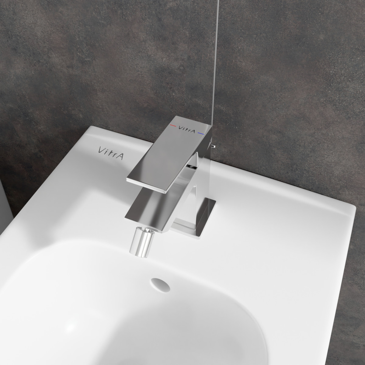 Смеситель для биде VitrA Minimax S (Минимакс С)quare (Минимакс Скуэр) A43726EXP однорычажный хром латунь