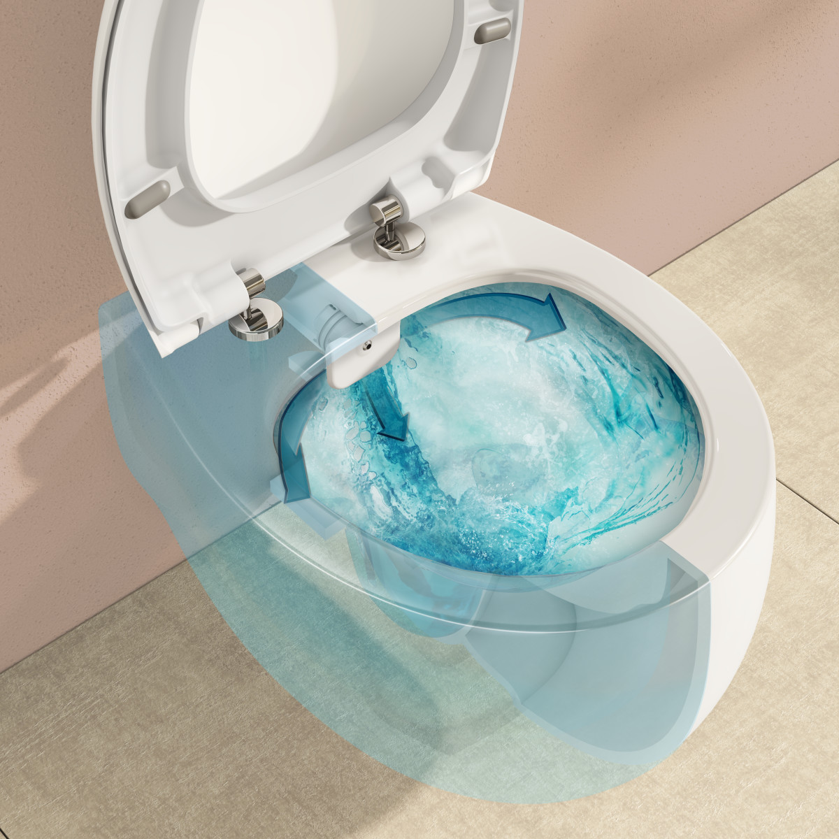 Подвесной унитаз VitrA Memoria 5885B403-0101 безободковый Rim-ex белый санитарный фарфор антибактериальное покрытие Hygiene + Clean