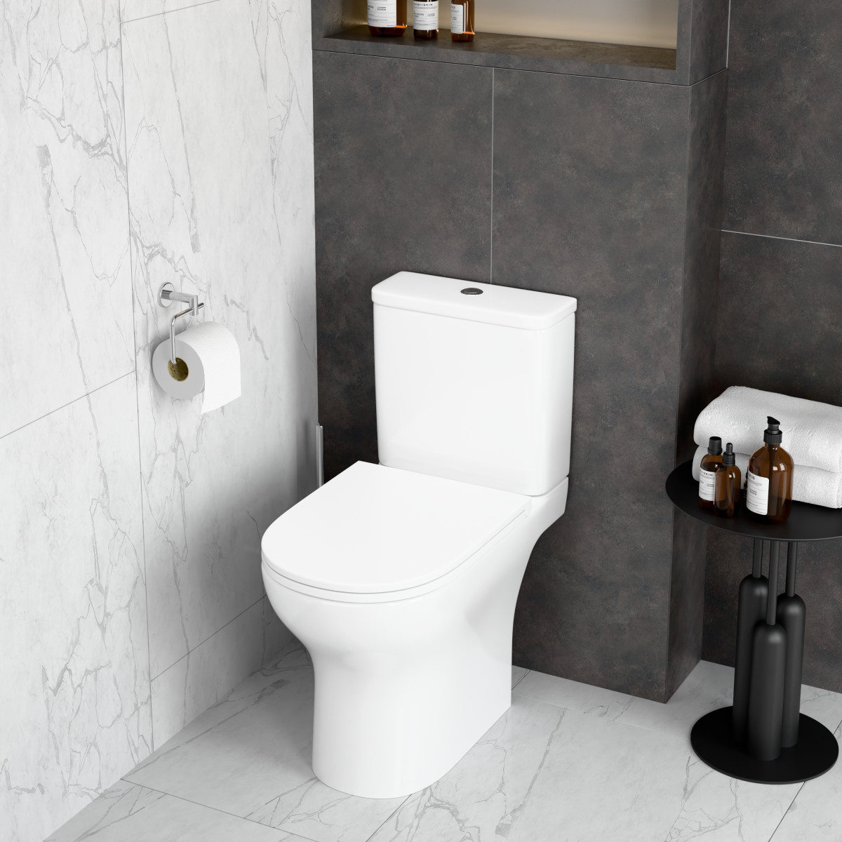Унитаз-компакт напольный VitrA M50 9889B003-7200 безободковый Vortex (Вортекс)Flush с сиденьем микролифт белый санитарный фарфор