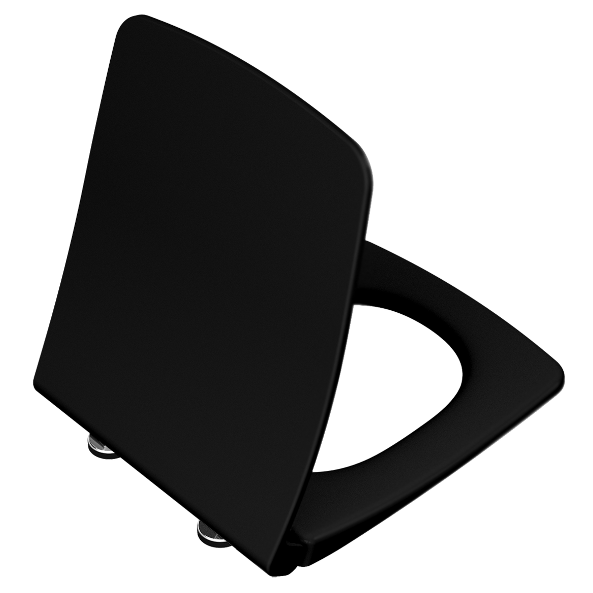 Сиденье для унитаза VitrA Metropole 122-483-009 квадратное матовое черное дюропласт с микролифтом