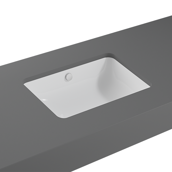 Встраиваемая снизу раковина VitrA S20 7475B003-0618 55 x 37 см прямоугольная белая антибактериальное покрытие Hygiene