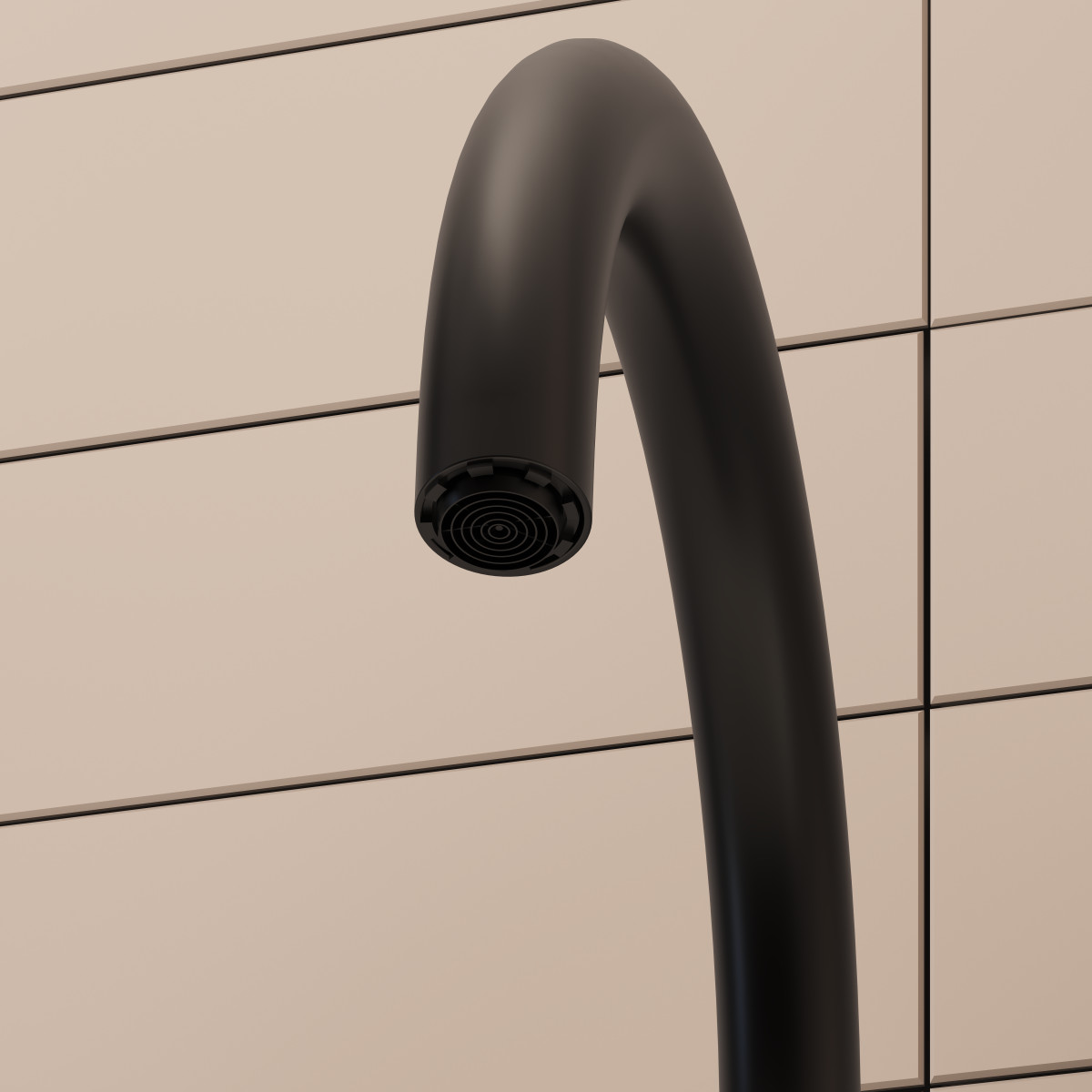 Смеситель для кухни VitrA Flow Soft (Флоу Софт) A4341936EXP с поворотным изливом однорычажный матовый черный латунь