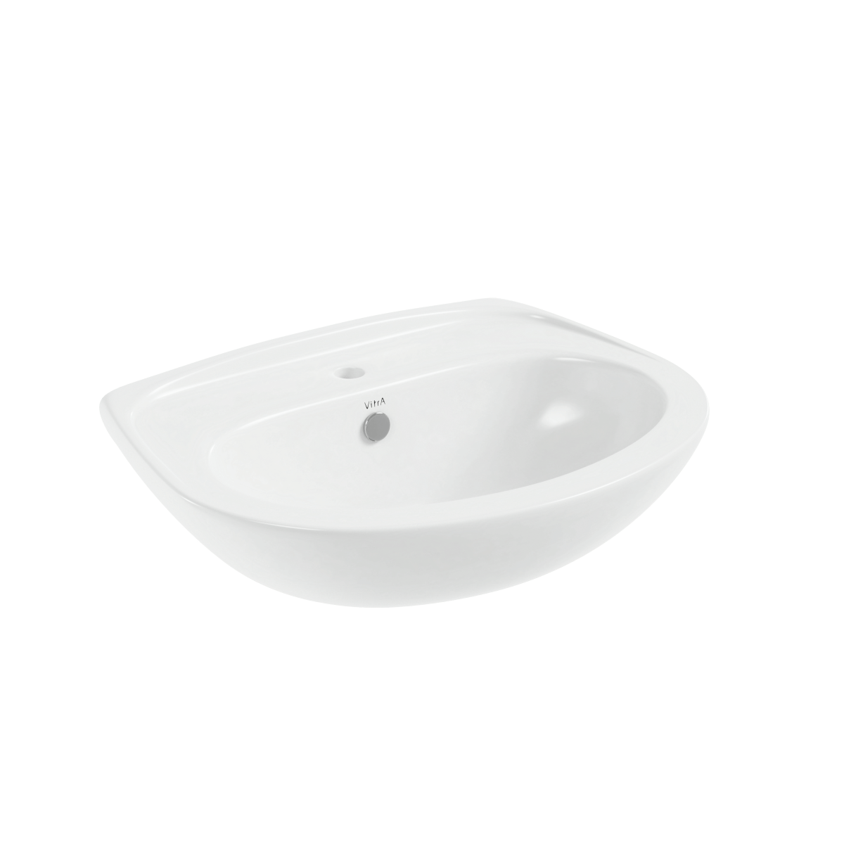 Раковина накладная VitrA Normus (Нормус) 9600B003-7650 55 x 42 см белая антибактериальное покрытие Hygiene (Хайджн)