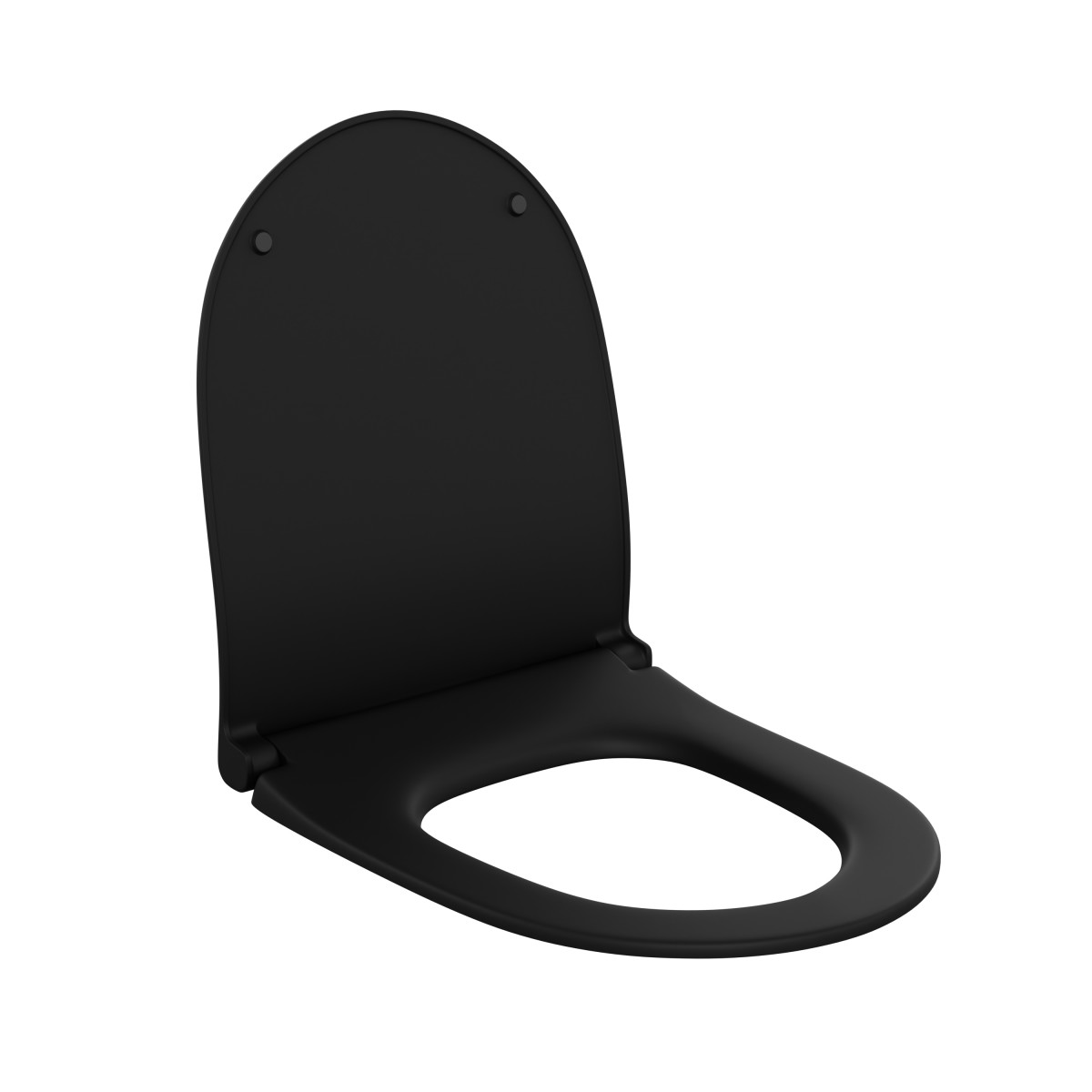 Сиденье для унитаза VitrA Sento 120-483-009 круглое матовое черное дюропласт с микролифтом