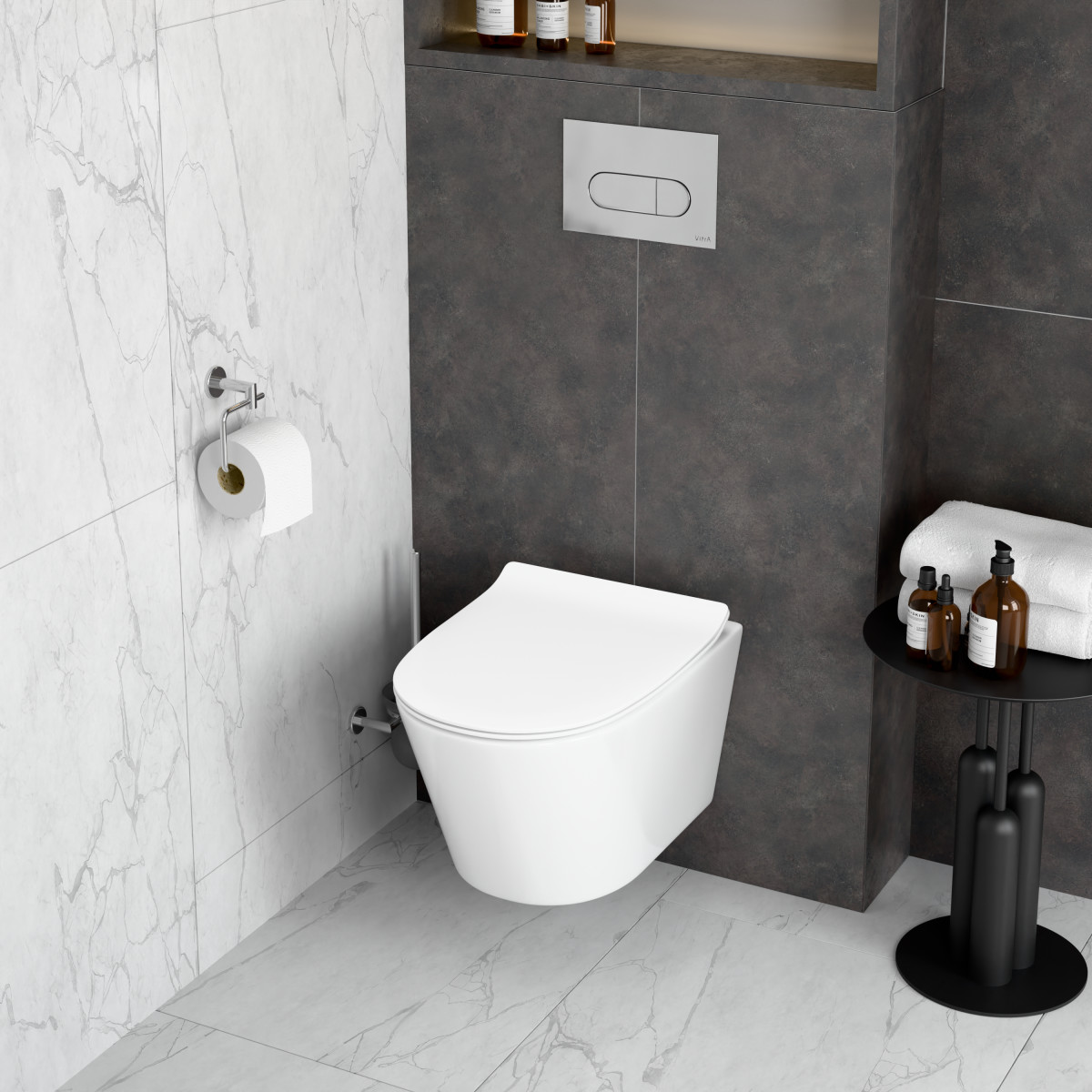 Подвесной унитаз VitrA M50 8302B003-6404 безободковый Vortex (Вортекс)Flush с сиденьем микролифт дюропласт белый санитарный фарфор