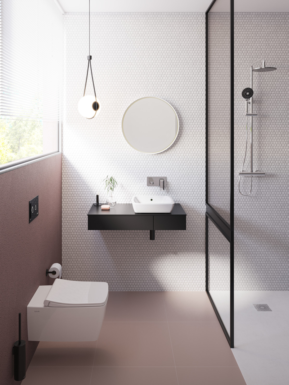 Встраиваемый смеситель для раковины VitrA Root Square A42738EXP хром латунь