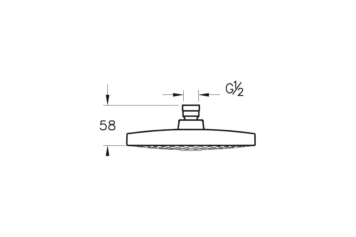 Верхняя лейка Rain L A45708WSA