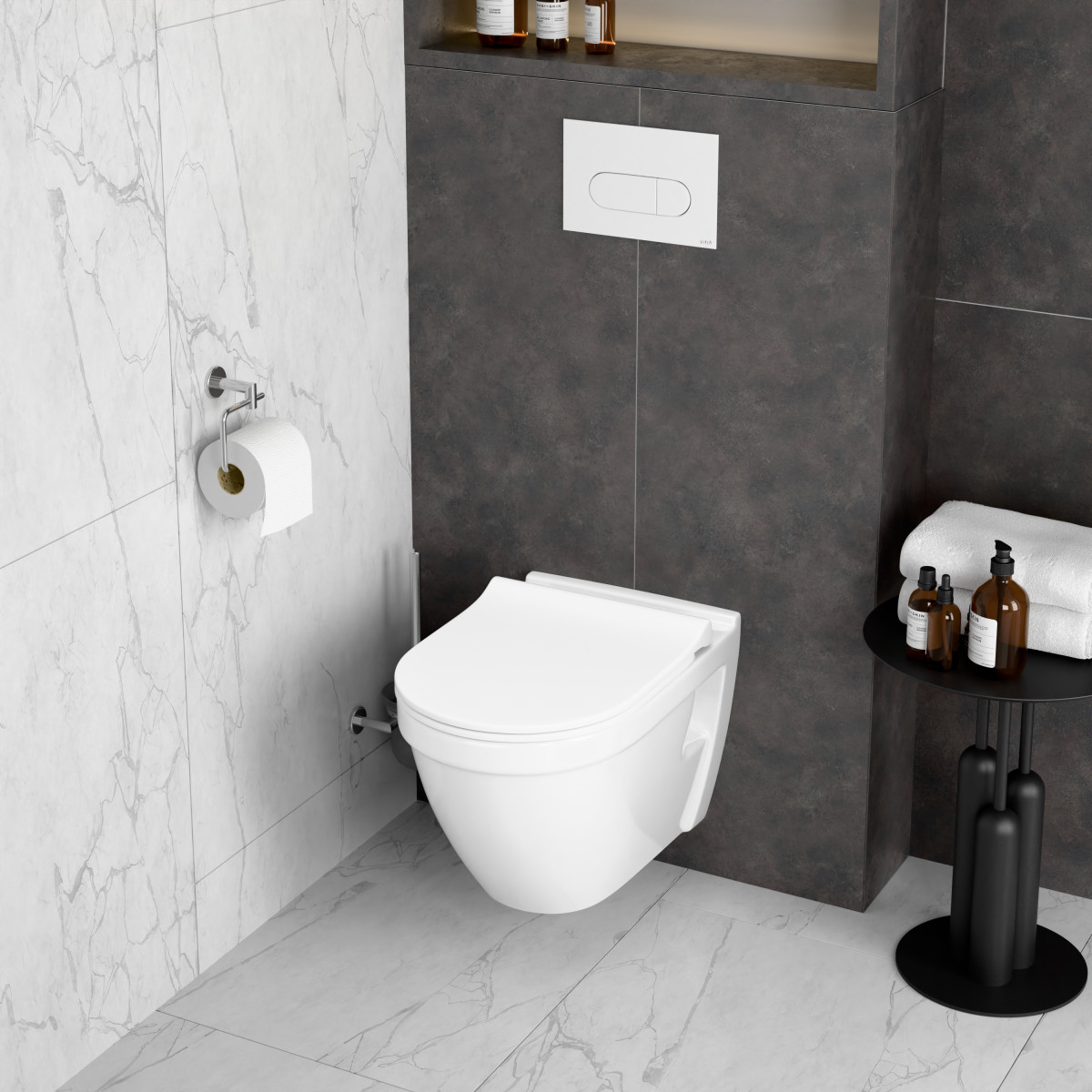 Кнопка смыва для инсталляции VitrA Root (Рут) Round (Раунд) (Рут Раунд) 740-2200 глянцевая белая двойный смыв