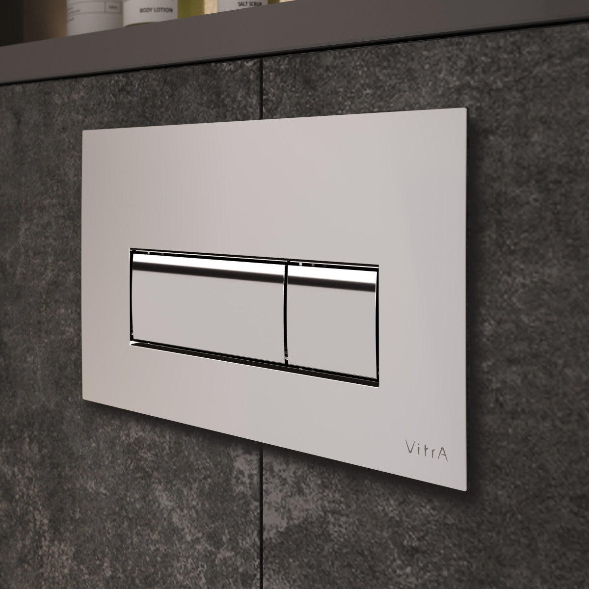 Кнопка смыва для инсталляции VitrA Root Square 740-2380 глянцевая хром двойный смыв