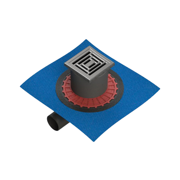 Душевой трап VitrA Style 59980106000 15 x 15 см горизонтальный с мокрым затвором матовый хром