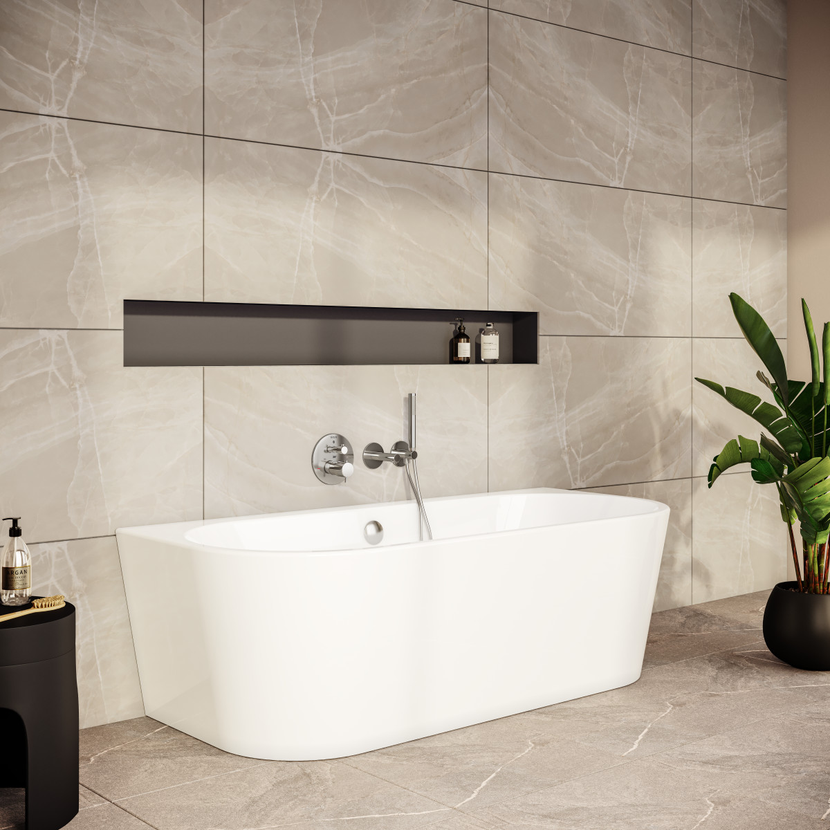 Ванна VitrA Geo 65420006000 180 x 80,5 см отдельностоящая акриловая прямоугольная белая