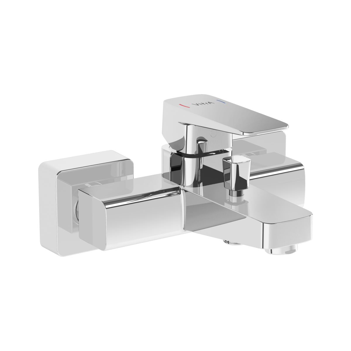 Смеситель настенный VitrA Root Square A42737EXP для ванны однорычажный хром латунь