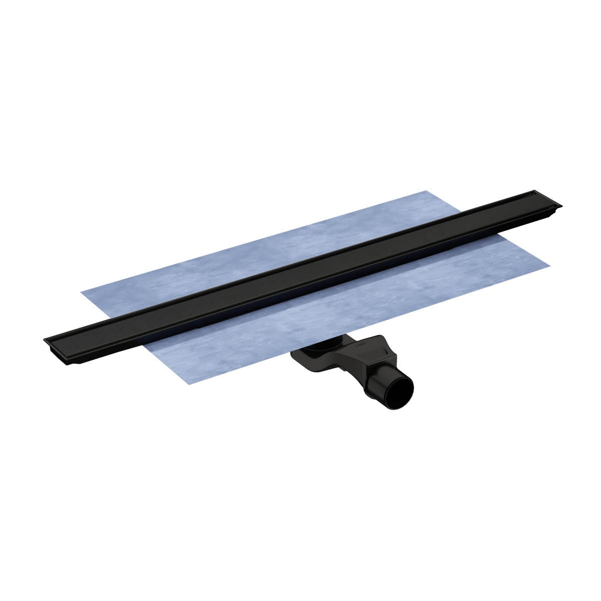 Душевой трап VitrA Eco-Flow 59980584000 80 x 6 см горизонтальный с мокрым затвором черный