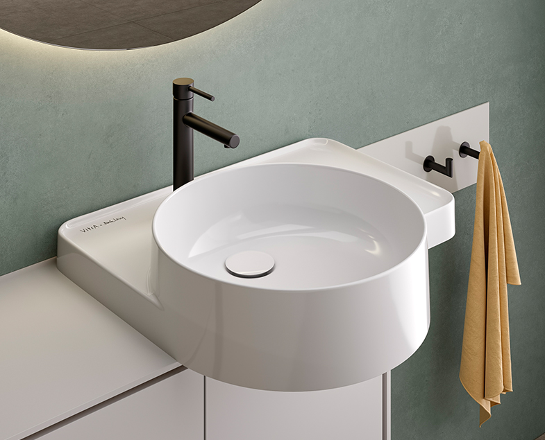 Смеситель Origin для раковины-чаши, большой, матовый черный