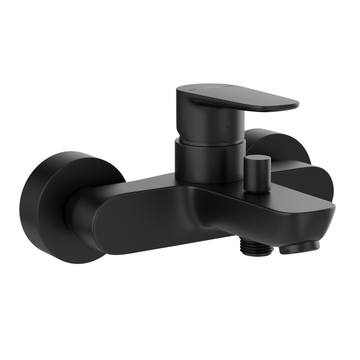 Смеситель настенный VitrA Flow Soft A4294636EXP для ванны однорычажный матовый черный латунь