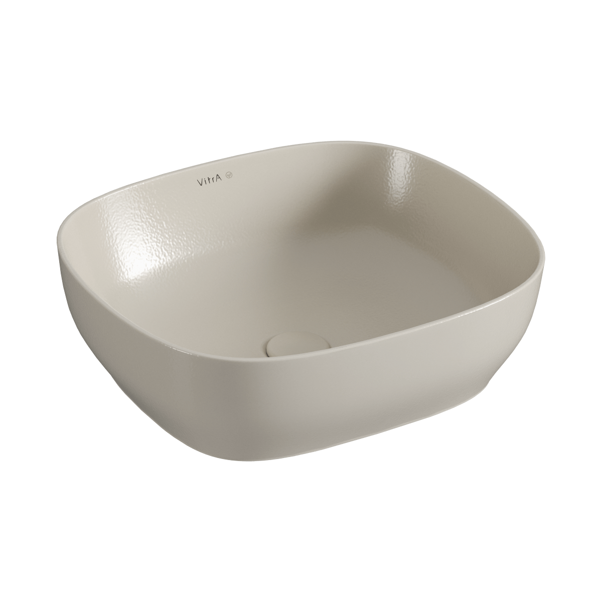 Раковина чаша VitrA Outline Recycled 7994B066-0016 48 x 42 см накладная матовая бежевая антибактериальное покрытие Hygiene
