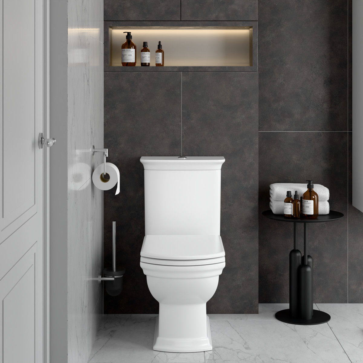 Унитаз-компакт напольный VitrA Serenada 9722B003-7203 с сиденьем микролифт белый санитарный фарфор антибактериальное покрытие Hygiene