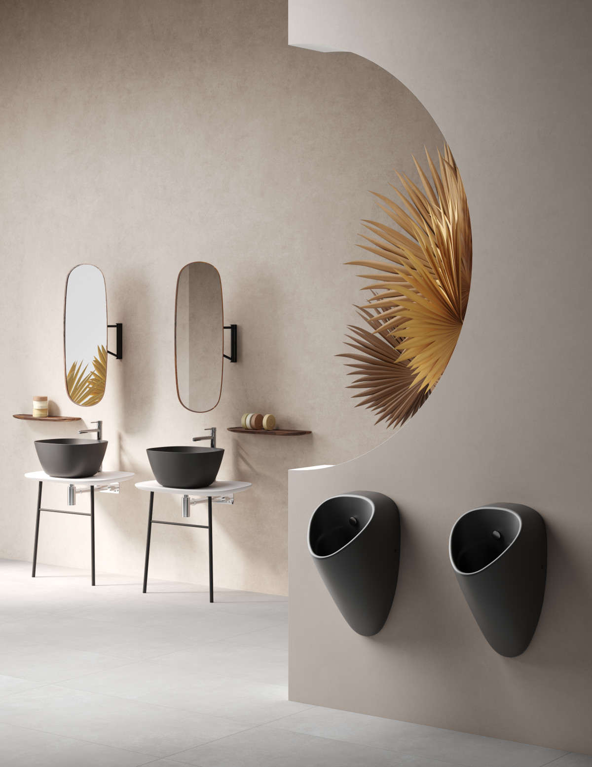 Столешница с раковиной VitrA Plural 62561 70 см отдельностоящая матовая белая керамика