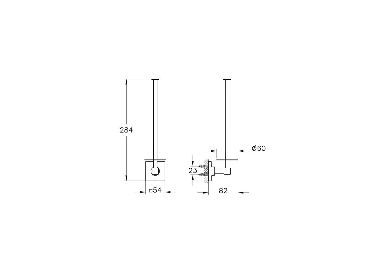 Держатель для туалетной бумаги VitrA Root A4480836 подвесной матовый черный замак