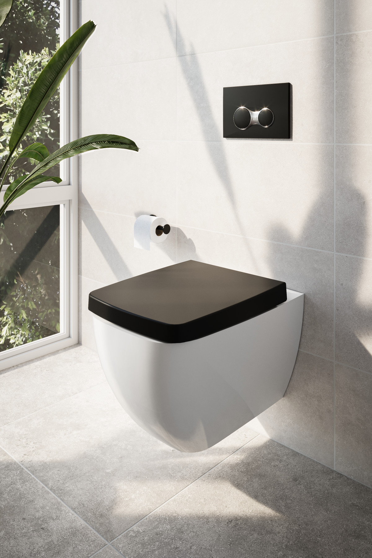 Кнопка смыва для инсталляции VitrA Sirius 740-0411 матовая черная двойный смыв