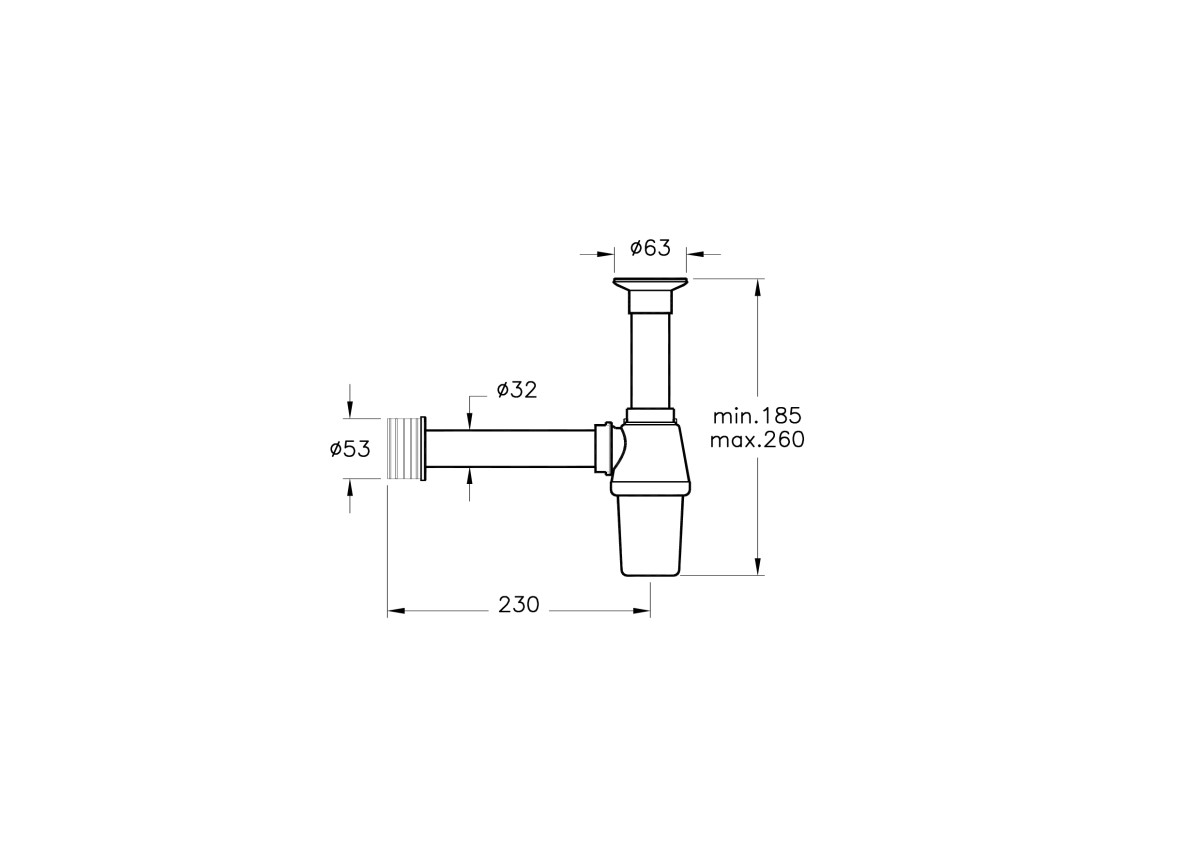 Сифон с донным клапаном для раковины VitrA A45109 белый