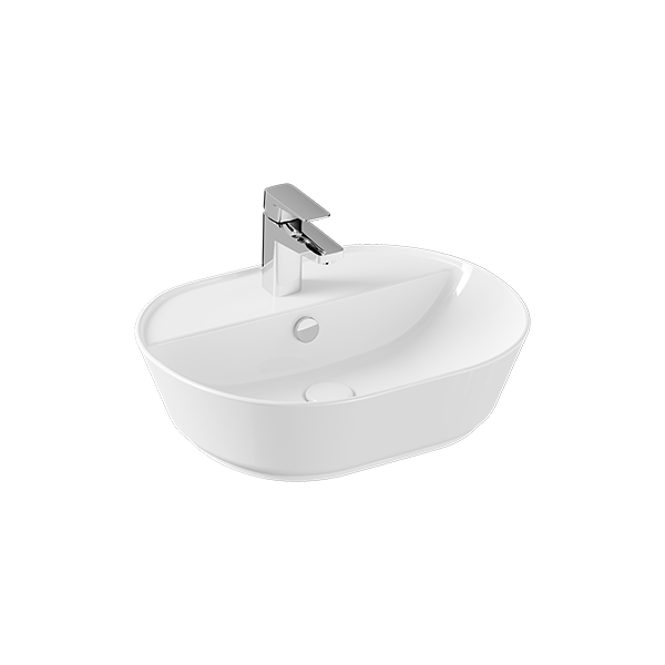 Раковина чаша VitrA Geo 7428B003-0001 55 x 43 см накладная белая антибактериальное покрытие Hygiene