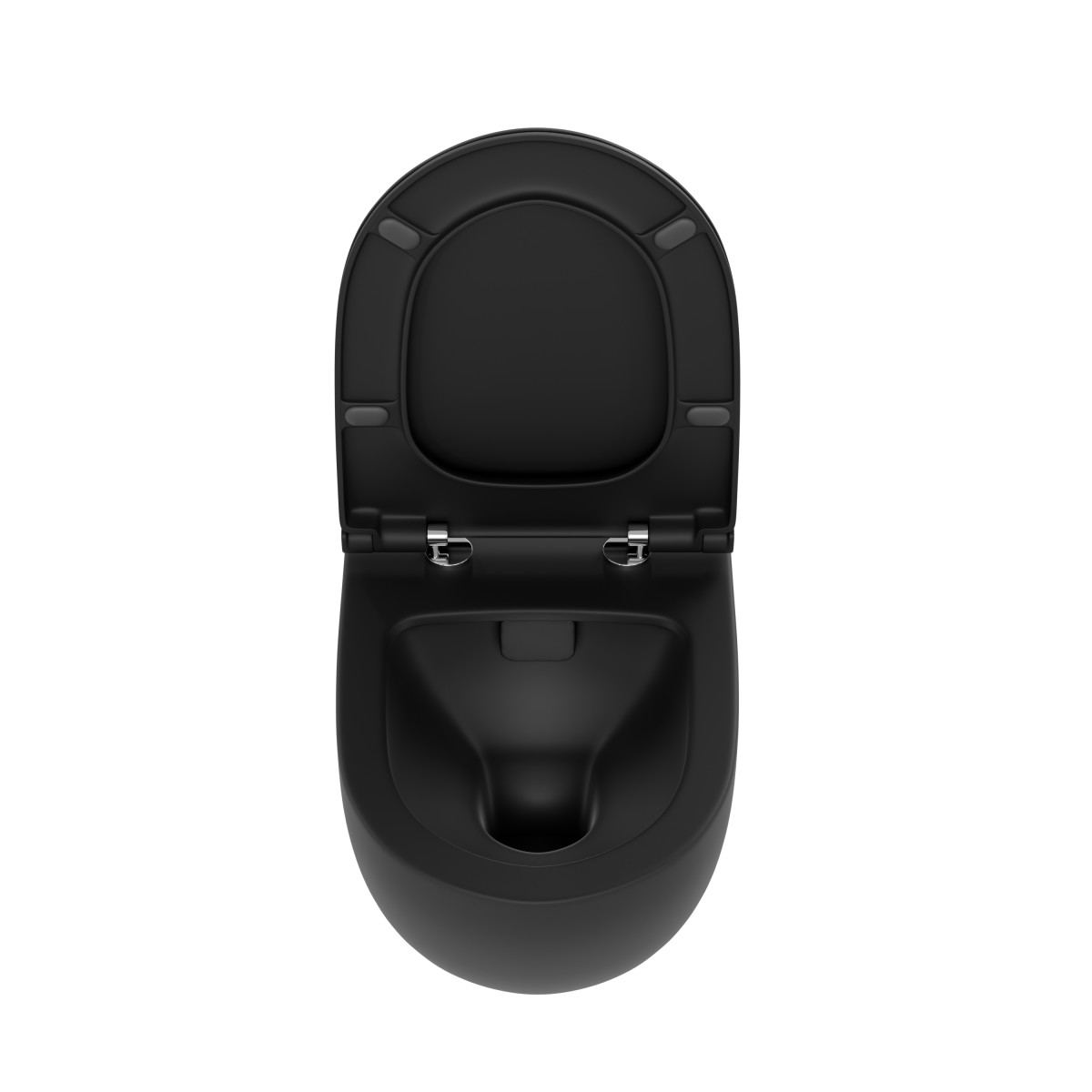 Подвесной унитаз VitrA Sento 7748B083-0101 безободковый Rim-ex матовый черный санитарный фарфор антибактериальное покрытие Hygiene