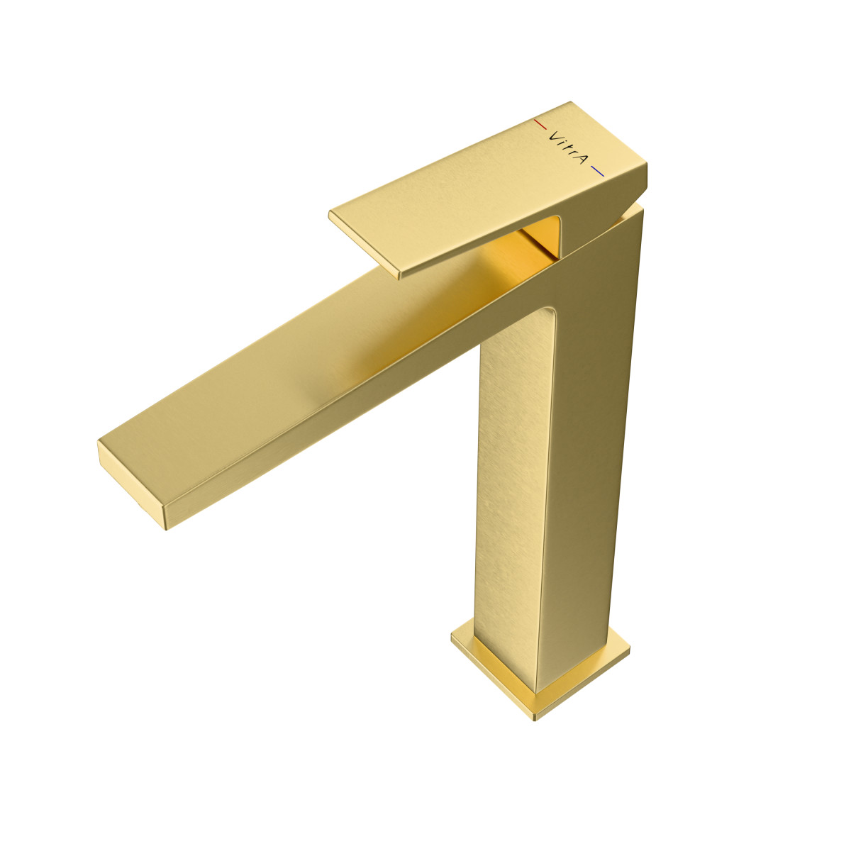 Смеситель для раковины-чаши VitrA Minimax Square A4372425EXP однорычажный брашированное золото латунь