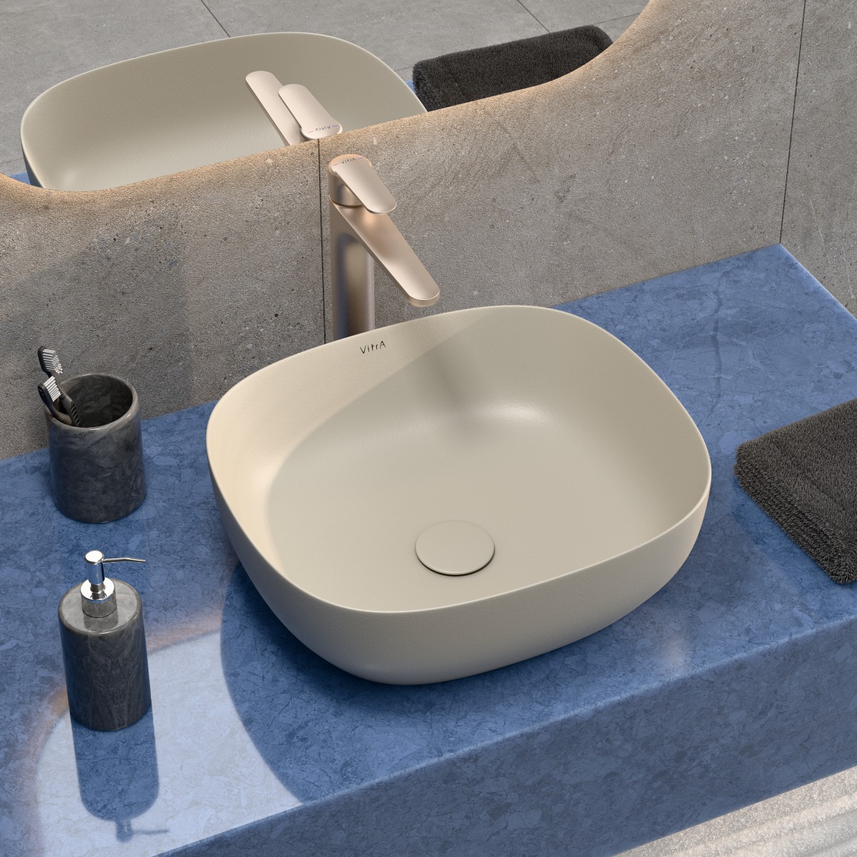 Смеситель для раковины VitrA Root Round (Рут Раунд) A4270734EXP однорычажный брашированный никель латунь