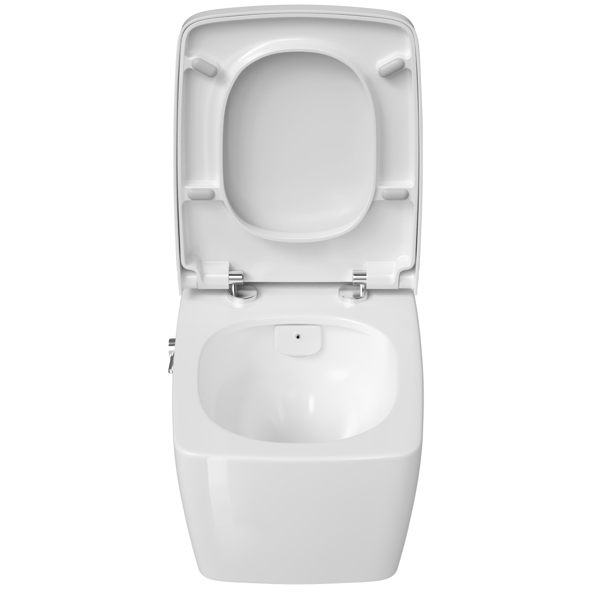 Подвесной унитаз VitrA Metropole 7672B003-1687 с функцией биде и встроенным смесителем безободковый Rim-ex белый санитарный фарфор антибактериальное покрытие Hygiene