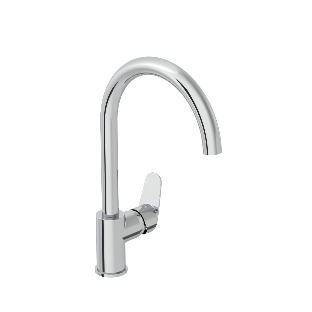 Смеситель для кухни VitrA Flow Round A43407EXP с поворотным изливом однорычажный хром латунь