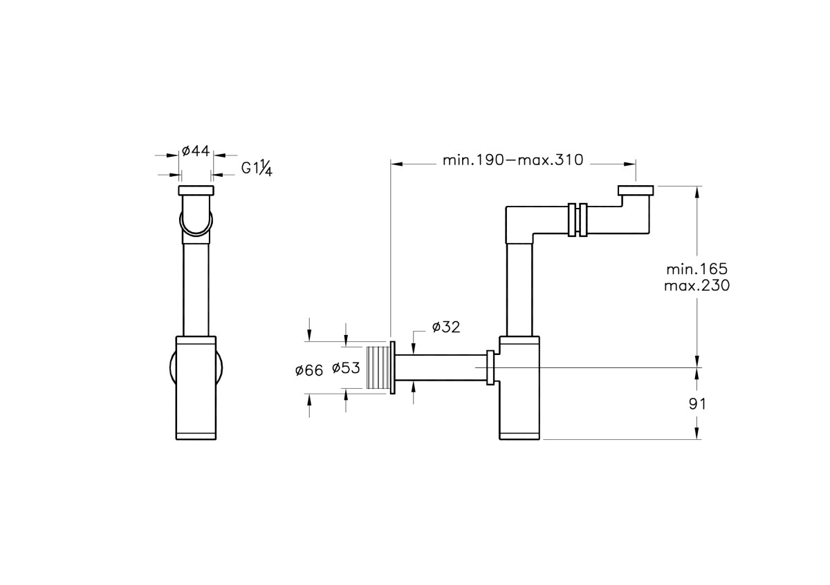 Сифон для раковины VitrA A45133 хром