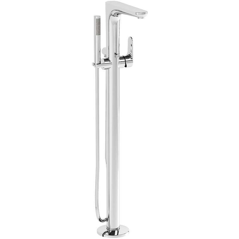 Смеситель для ванны VitrA Root Round A42741EXP напольный с ручным душем хром латунь