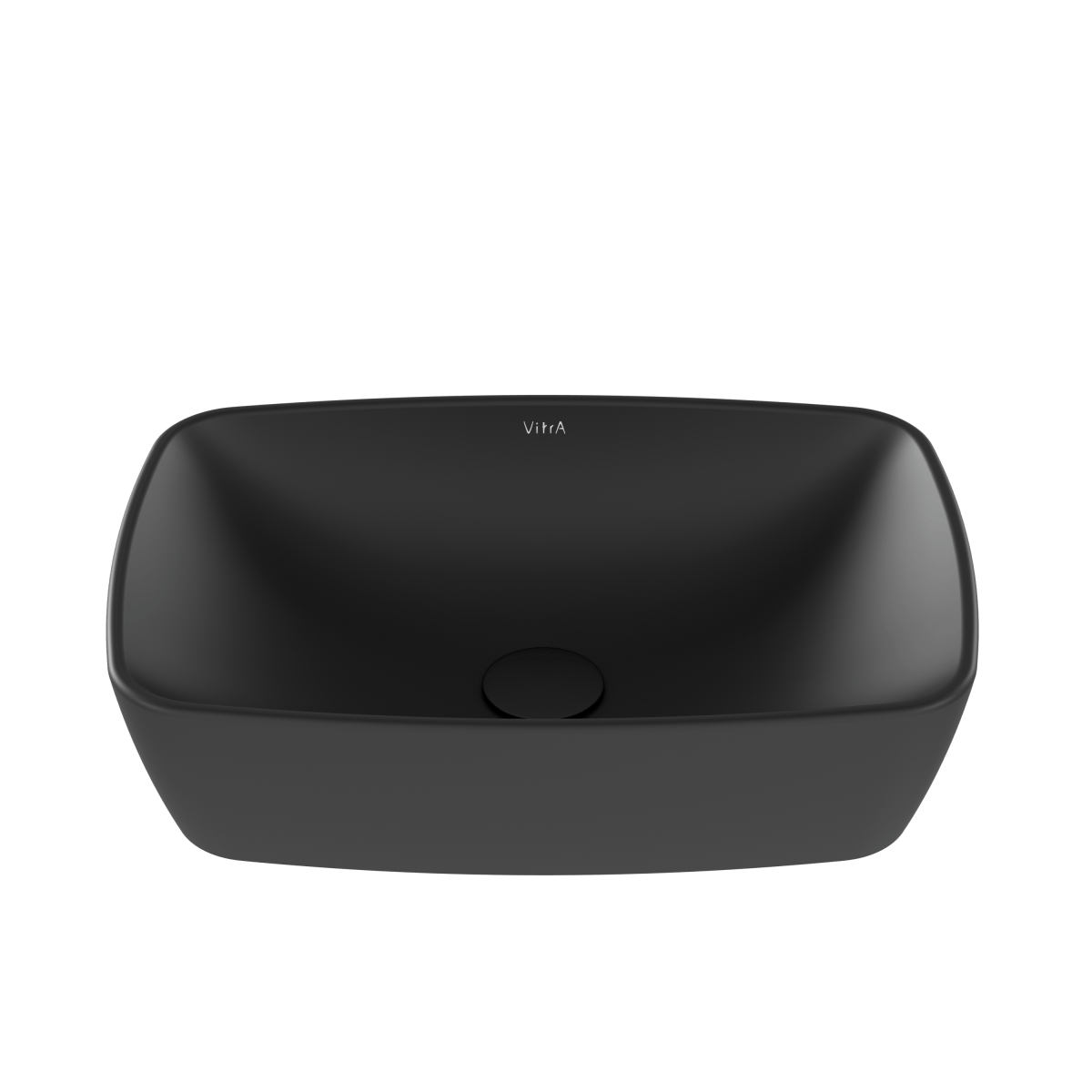 Раковина чаша VitrA Shift (Шифт) 7075B083-0016, 55 x 38 см, накладная, черная, антибактериальное покрытие Hygiene (Хайджн)
