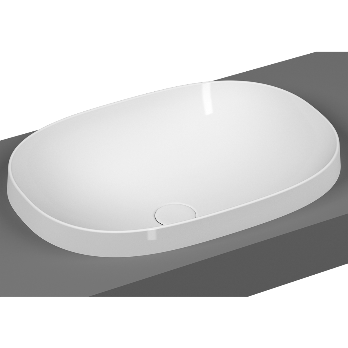 Встраиваемая сверху раковина VitrA Frame 5652B403-0016 56 x 39 см овал белая антибактериальное покрытие Hygiene + Clean