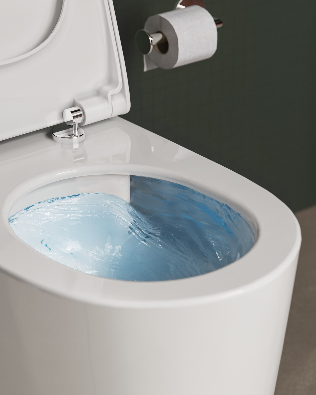 Подвесной унитаз VitrA Nest 7870B403-0075 безободковый QuantumFlush белый санитарный фарфор антибактериальное покрытие Hygiene + Clean