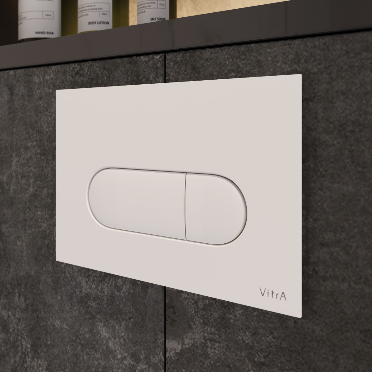 Кнопка смыва для инсталляции VitrA Root Round 740-2200 глянцевая белая двойный смыв