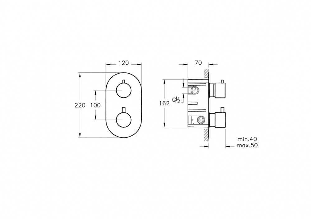 Термостат для ванны Vitra Aquatech A47025EXP