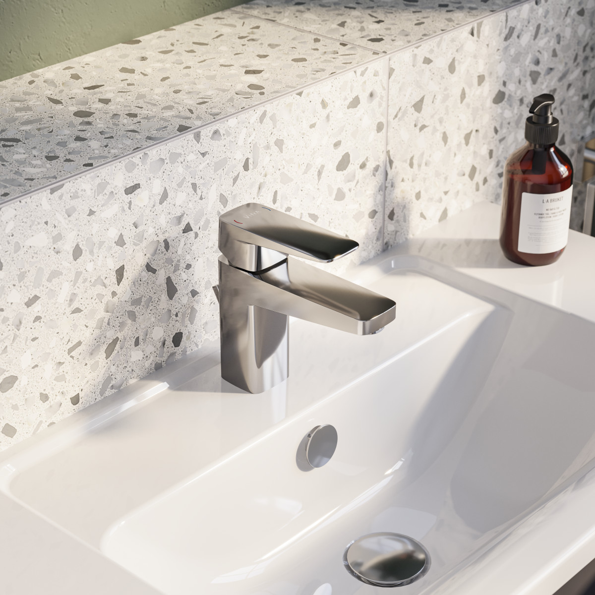 Смеситель для раковины VitrA Root Square A42731EXP однорычажный хром латунь