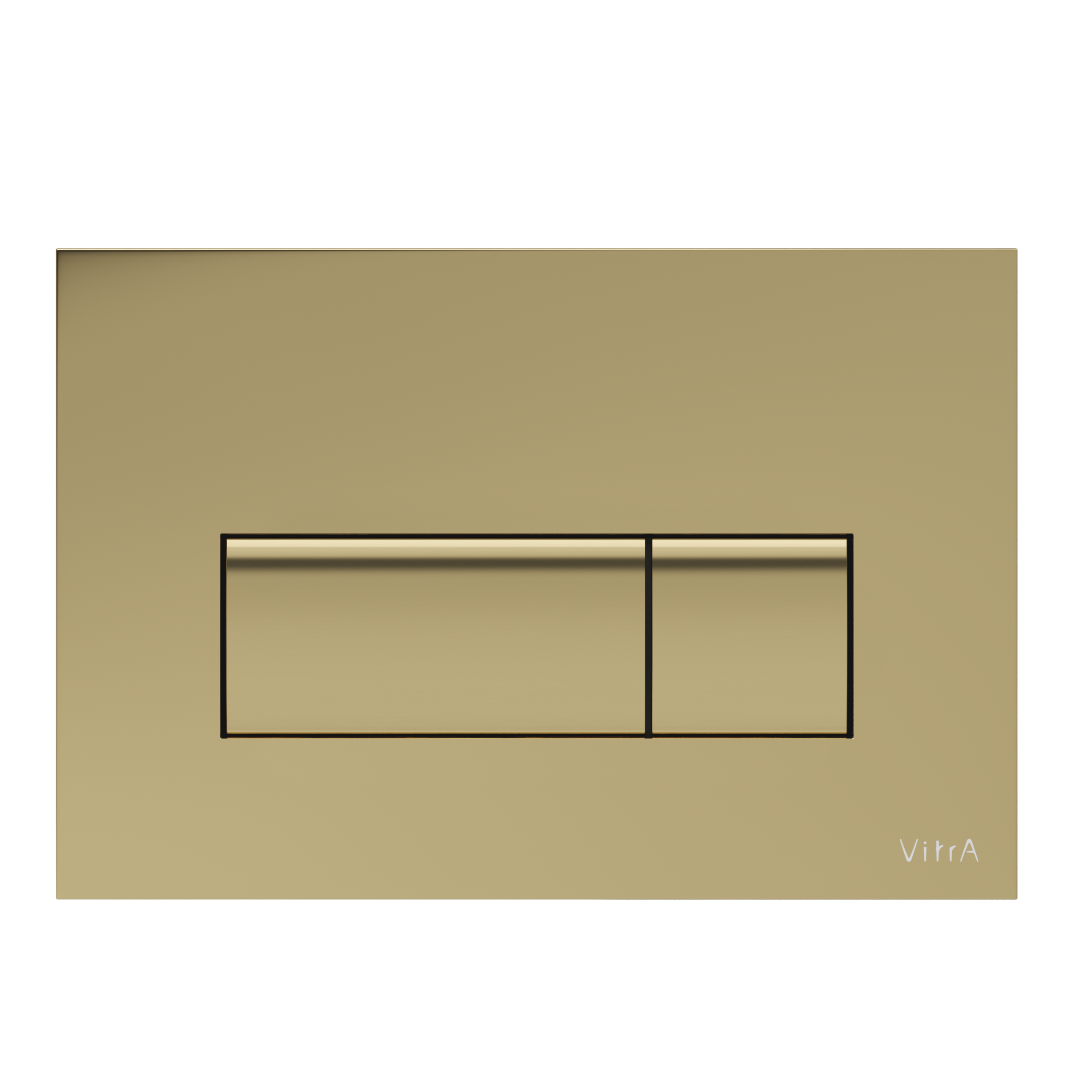 Кнопка смыва для инсталляции VitrA Root Square 740-2324 глянцевое золото двойный смыв